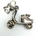 Vintage 925 Sterling Silver Moped Scooter Charm CA26-17