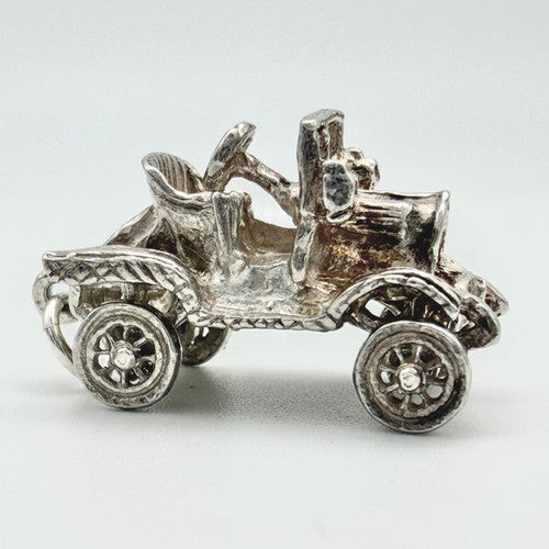 Vintage 925 Sterling Silver Large Car Charm CA23-32
