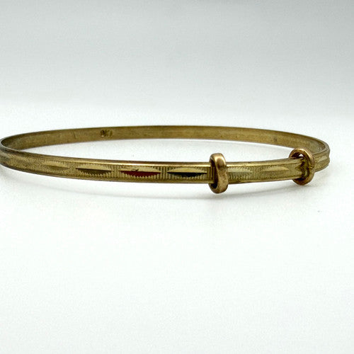 Vintage 9ct Yellow Gold Baby Childs Bangle PG27