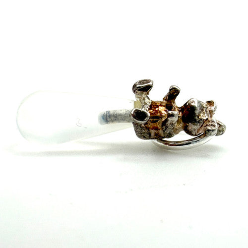 Vintage 925 Sterling Silver Teddy Bear Rattle Charm CA27-5