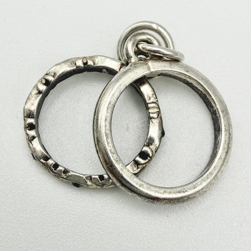 Vintage 925 Sterling Silver Rings Charm CA24-13