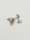 Vintage 925 Sterling Silver Stork & Baby Charm CA13-53