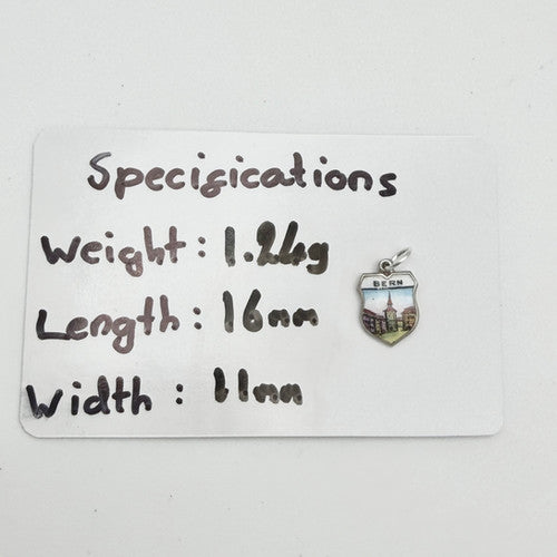 Vintage 800 Silver Bern Travel Charm CA25-30