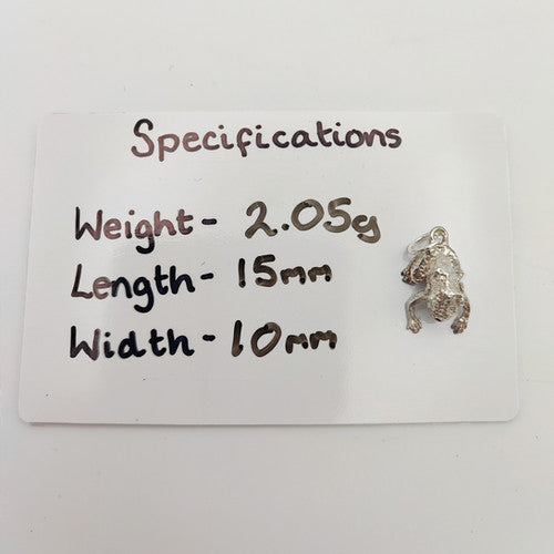 Vintage 925 Sterling Silver Frog Charm CA19-14