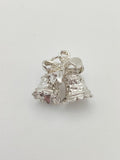 Vintage 925 Sterling Silver Bells Charm CA17-67