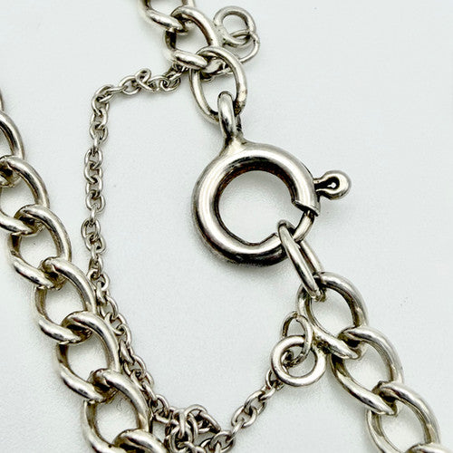 Vintage Solid 925 Sterling Silver Curb Bracelet Bracelet-55