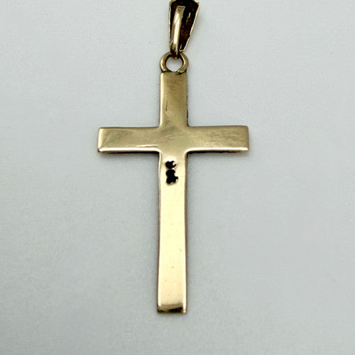 Vintage 9ct Yellow Gold Cross Pendant PG7