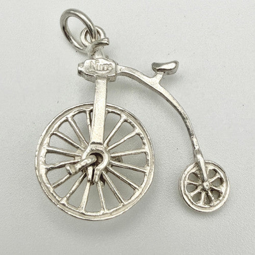 Vintage 925 Sterling Silver Nuvo Penny-Farthing Charm CA22-78