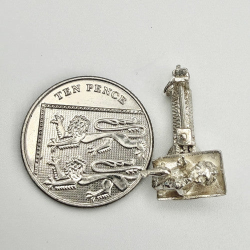 Vintage 925 Sterling Silver Baby Weighing Scales Charm CA24-48
