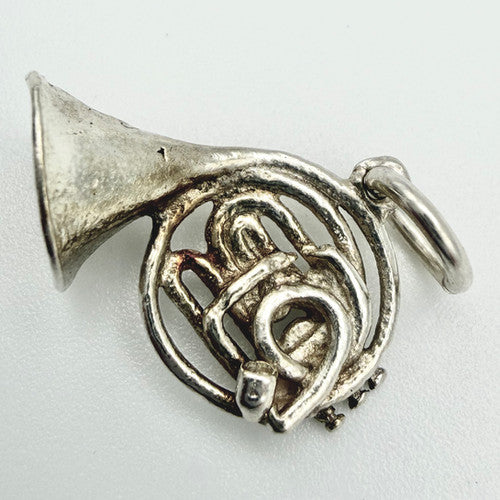 Vintage 925 Sterling Silver French Horn Charm CA22-43