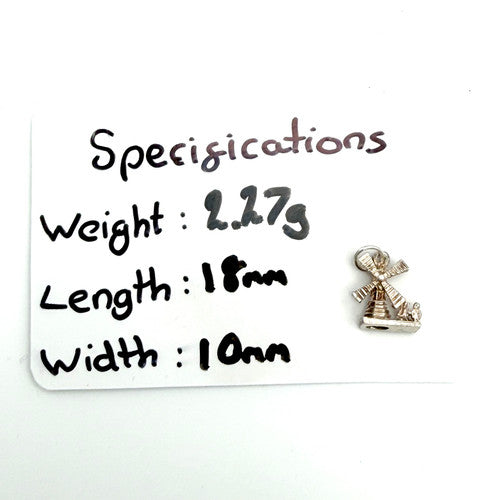 Vintage 925 Sterling Silver Windmill Charm CA27-56