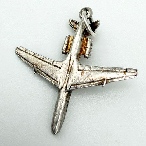 Vintage 925 Sterling Silver Aeroplane Charm CA28-37