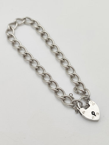 Vintage 925 Sterling Silver Curb Bracelet Bracelet-35