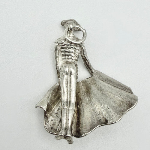 Vintage 925 Sterling Silver Large Matador Charm CA23-37