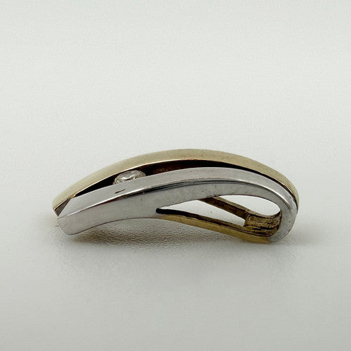 Vintage 9ct Yellow & White Gold Diamond Pendant PG10