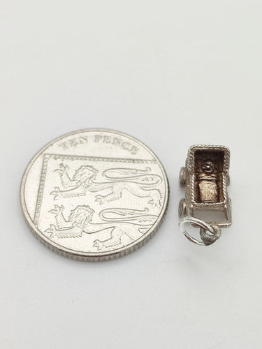 Vintage 925 Sterling Silver Pram Charm CA15-16