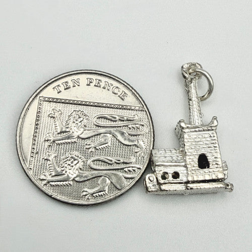 Vintage 925 Sterling Silver Church Charm CA24-80