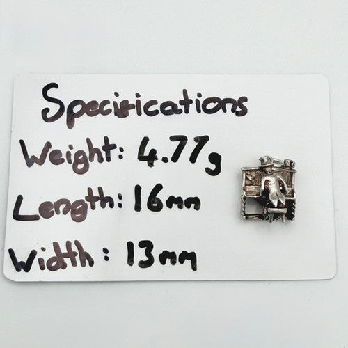 Vintage 925 Sterling Silver Articulated Pianist Charm CA23-26