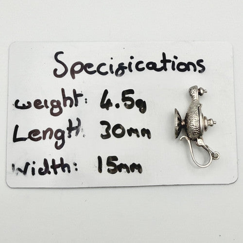 Vintage 925 Sterling Silver Aladdin's Lamp Charm CA21-5