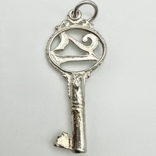 Vintage 925 Sterling Silver 21 Key Charm CA24-60