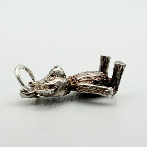 Vintage 925 Sterling Silver Teddy Bear Charm CA19-67