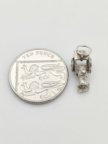 Vintage 925 Sterling Silver Tractor Charm CA17-78