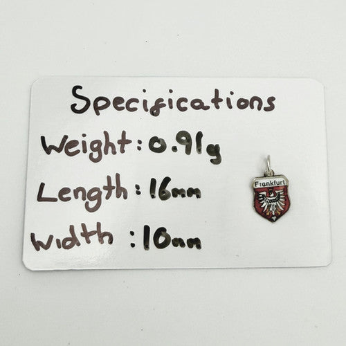 Vintage 800 Silver Frankfurt Charm CA24-29