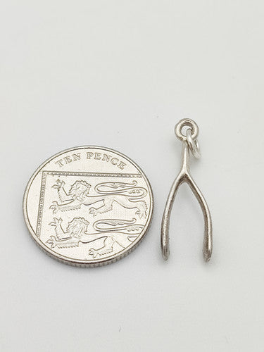 Vintage 925 Sterling Silver Wishbone Charm CA8-12
