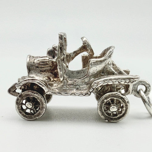 Vintage 925 Sterling Silver Large Car Charm CA23-32