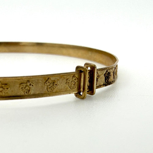 Vintage 9ct Yellow Gold Baby Childs Bangle PG28