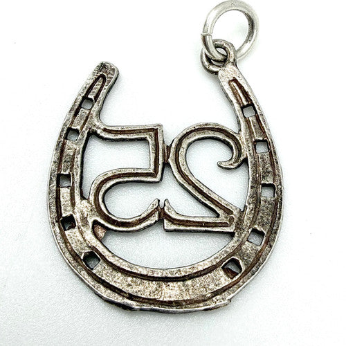 Vintage 925 Sterling Silver 25 Horseshoe Charm CA26-34