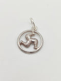 Vintage 925 Sterling Silver Isle Of Man Charm CA18-63