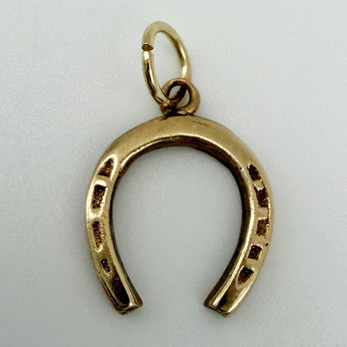 Vintage 9ct Yellow Gold Horseshoe Charm PG24