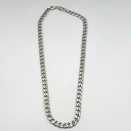 Vintage 925 Sterling Silver Curb Link Chain Necklace PAT143