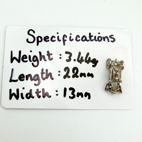 Vintage 925 Sterling Silver Horse Drawn Carriage Charm CA28-15