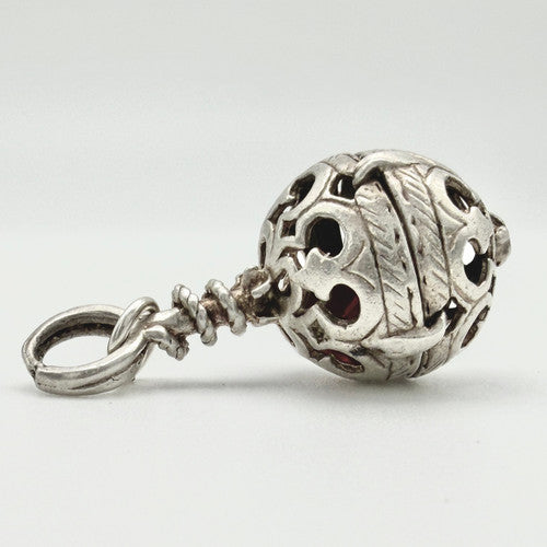 Vintage 925 Sterling Silver Baby Rattle Charm CA23-5