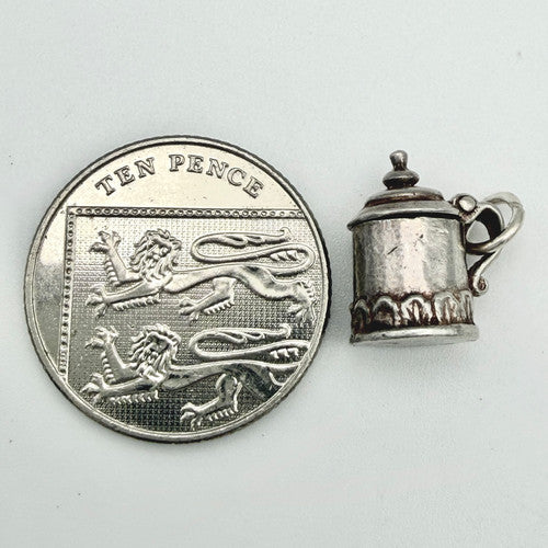 Vintage 925 Sterling Silver Tankard Charm CA23-6