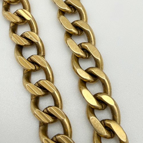 Vintage 9ct Yellow Gold Curb Link Padlock Bracelet PG4