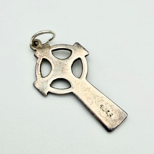 Vintage 925 Sterling Silver Celtic Cross Charm CA19-85