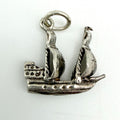 Vintage 925 Sterling Silver Pirate Ship Charm CA28-9