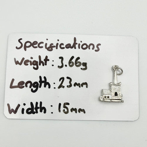 Vintage 925 Sterling Silver Church Charm CA24-80
