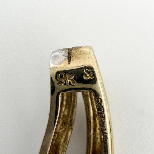 Vintage 9ct Yellow & White Gold Diamond Pendant PG10