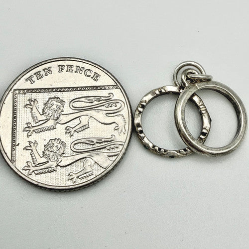 Vintage 925 Sterling Silver Rings Charm CA24-13