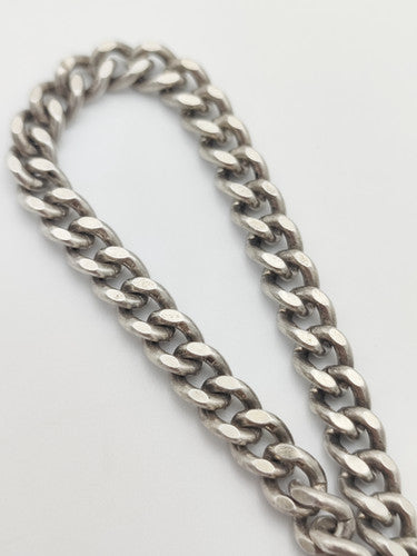 Vintage 925 Sterling Silver Curb Link Padlock Bracelet Bracelets-12