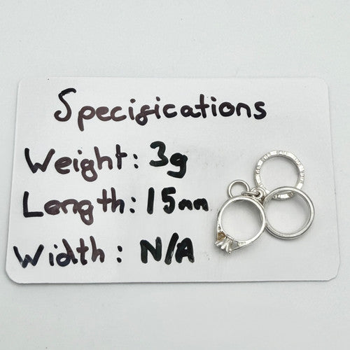 Vintage 925 Sterling Silver Rings Charm CA22-58