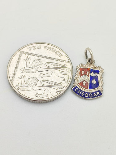 Vintage 925 Sterling Silver Cheddar Travel Charm CA13-47