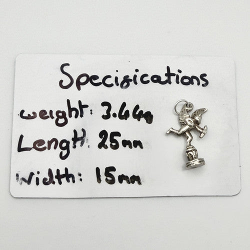 Vintage 925 Sterling Silver Cupid Charm CA21-9