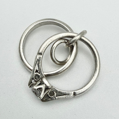Vintage 925 Sterling Silver Rings Charm CA22-67