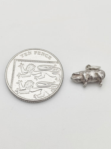 Vintage 925 Sterling Silver Pig Charm CA13-66