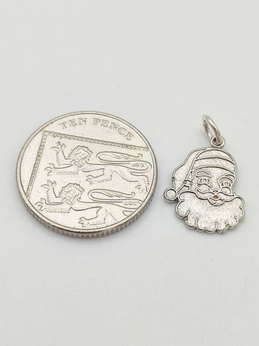 Vintage 925 Sterling Silver Santa Charm CA14-57